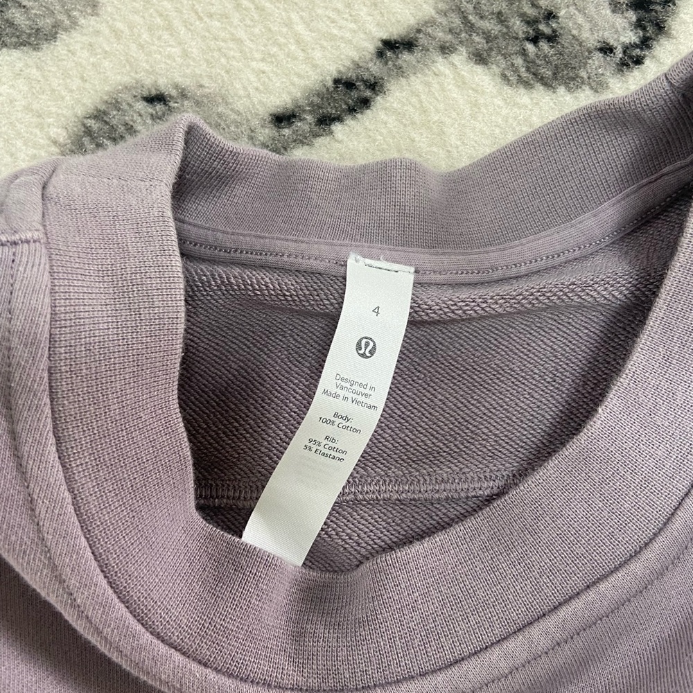 Lululemon Perfectly Oversized Purple Crewneck